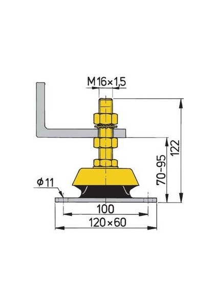 Vetus Esnek Motor Takozu K75