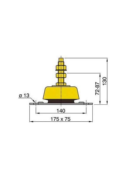 Vetus Esnek Motor Takozu Tip HY100