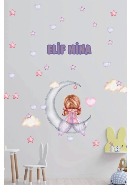 Minik Peri Kızı Isimli Çocuk ve Bebek Odası Kişiselleştirilebilir Sticker Seti Isimli17 Henüz Yorum Yazılmamış.