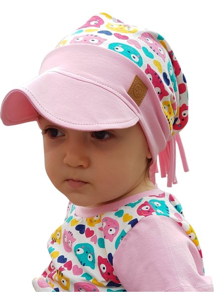 Pamuklu El Yapımı Yumuşak Kız Bebek Çocuk Vizyerli Kedi Şapka Bere modelleri