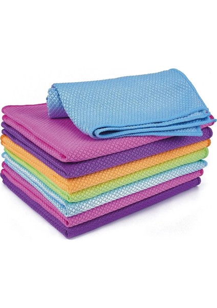 Suhvee 1 Adet Mikrofiber Temizlik Bezi Baklava Desenli Cam Temizleme Toz Alma Bezi