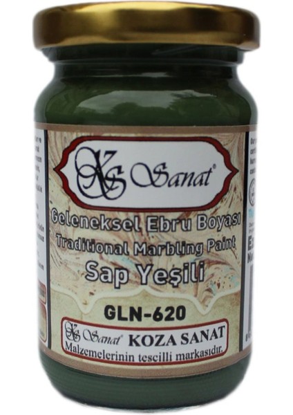 Koza Sanat Geleneksel Ebru Boyası 105 cc GLN 620 Pigment Sap Yeşili