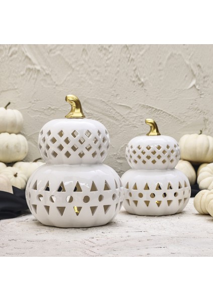 Halloween 23 LED Işıklı Obje 19 cm Beyaz