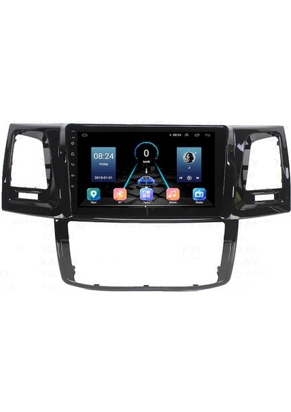 Toyota Hilux (2006-2011) Android 12 Carplay Navigasyon Multimedya - 8gb Ram 128GB HDD