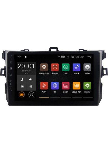 Toyota Corolla (2007-2012) Android 12 Carplay Navigasyon Oem Multimedya - 4gb Ram 64GB HDD