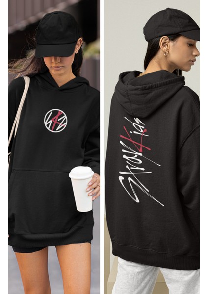 Stray Kids Sırt Baskılı Kapüşonlu Sweatshırt fiyatları