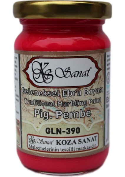 Koza Sanat Geleneksel Ebru Boyası 105 cc GLN 390 Pigment Pembe