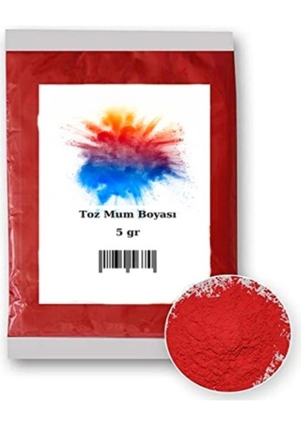 Mum Boyası Toz 5 gr Kırmızı