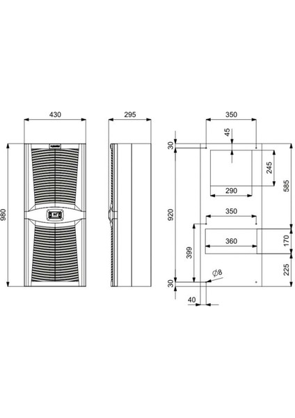 PLASTİM Desıgn Serisi 2100W Standart Pano Kliması Pad2100.01