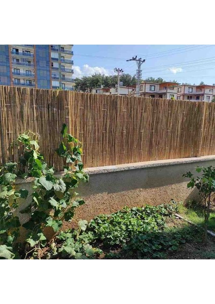 120 Cm x 5 Metre Kamış Hasır Balkon Çiti Bahçe Çiti Dekorasyon Gölgelik