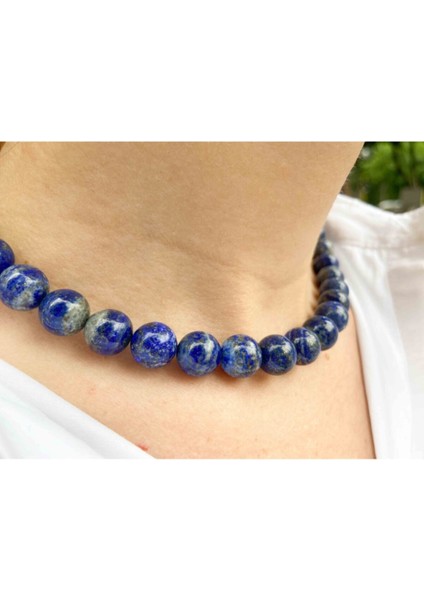 Sertifikalı Lapis Lazuli Taşı Doğaltaş Kolye 10 mm fiyatları