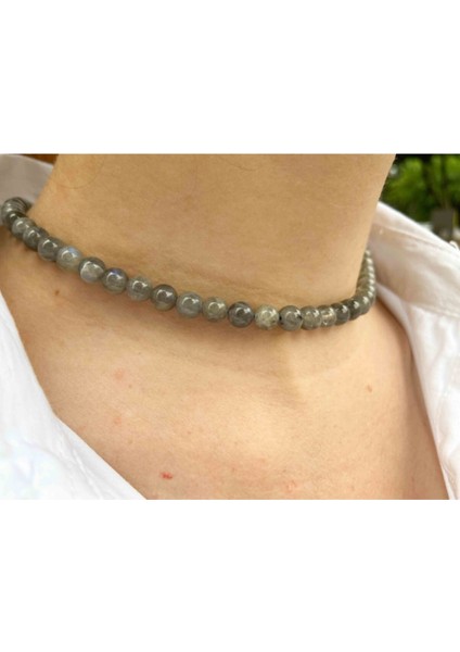 Sertifikalı Labradorit Taşı Doğaltaş Kolye 6 mm fiyatları