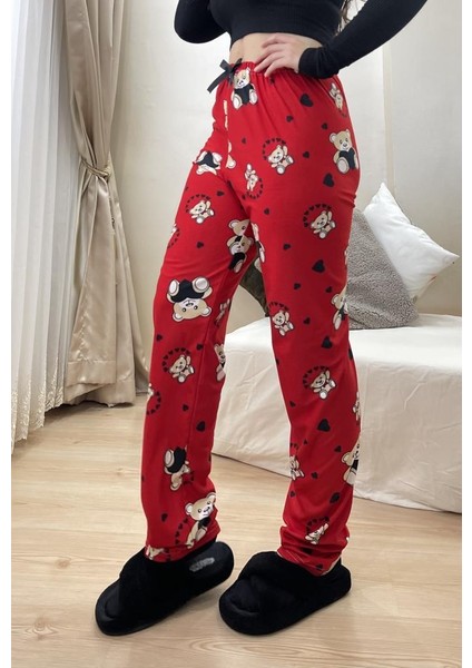Kadın Kadife Pijama Altı Eşofman Pamuklu