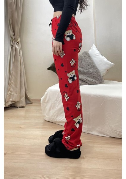 Kadın Kadife Pijama Altı Eşofman Pamuklu