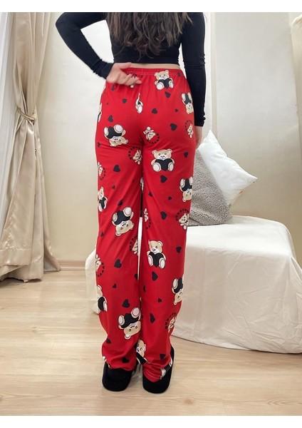 Kadın Kadife Pijama Altı Eşofman Pamuklu