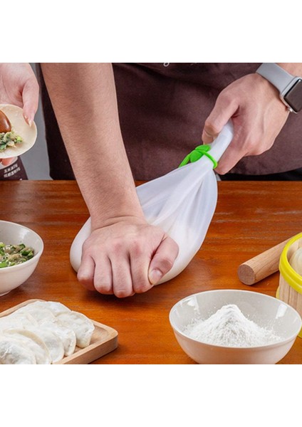 Silikon Pasta Torbası, Ev Pişirme Aksesuarları Için Hamur Makinesi Yoğurma Çantası (Yurt Dışından)