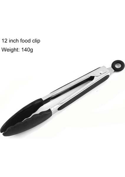 Mutfak Pişirme Maşası, 600°F Yüksek Isıya Dalı Yapışmaz Silikon Uçlu ve Paslanmaz Çelik Saplı, Yemek Izgarası, Salata, Barbekü, Kızartma Için (Yurt Dışından)