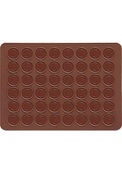 Pişirme Matı Silikon Pişirme Matı 48 Delikli Makaron Silikon Mat Silikon Kalıp Yapışmaz Kaplamalı Kalıp Makaron (Yurt Dışından)
