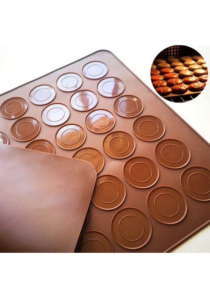 Pişirme Matı Silikon Pişirme Matı 48 Delikli Makaron Silikon Mat Silikon Kalıp Yapışmaz Kaplamalı Kalıp Makaron (Yurt Dışından)