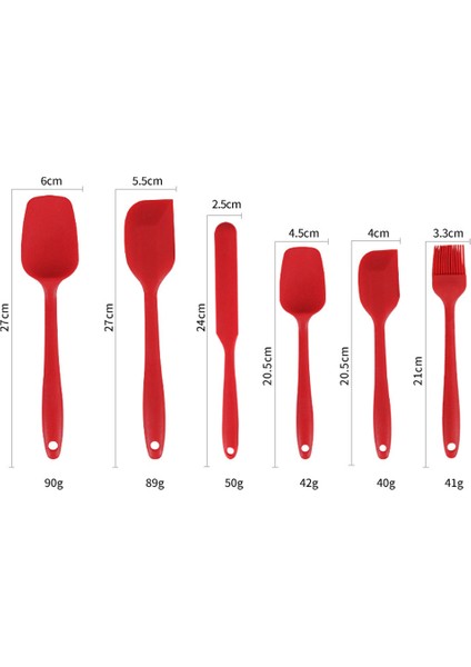 Isıya Dalı Silikon Spatula, Yapışmaz Ergonomik Pişirme Pişirme Karıştırma Kauçuk Spatula Mutfak Gereçleri (Yurt Dışından)