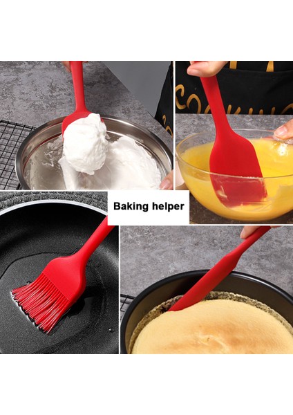 Isıya Dalı Silikon Spatula, Yapışmaz Ergonomik Pişirme Pişirme Karıştırma Kauçuk Spatula Mutfak Gereçleri (Yurt Dışından)