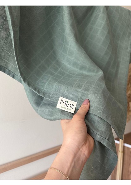 Mintcollection Tek Kat Müslin Bebek Örtüsü Yeşil