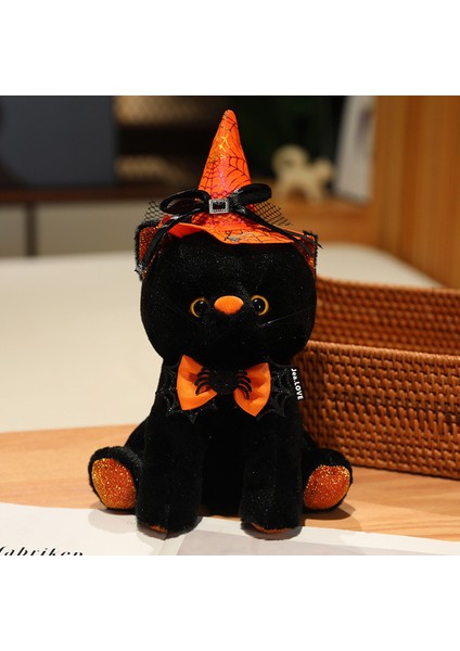 Jea.love Cadılar Bayramı Hayalet Kara Kedi Partisi Çocuk Peluş Bebek (Yurt Dışından)