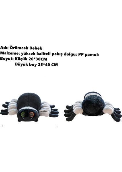 Jea.love Simüle Edilmiş Büyük Örümcek Peluş Oyuncak Komik Bebek (Yurt Dışından) fiyatları