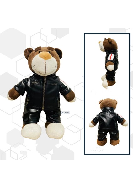 Jea.love Bebek Ayı Motosiklet Oyuncak Kolye Dekorasyon Araba Peluş Bebek (Yurt Dışından)