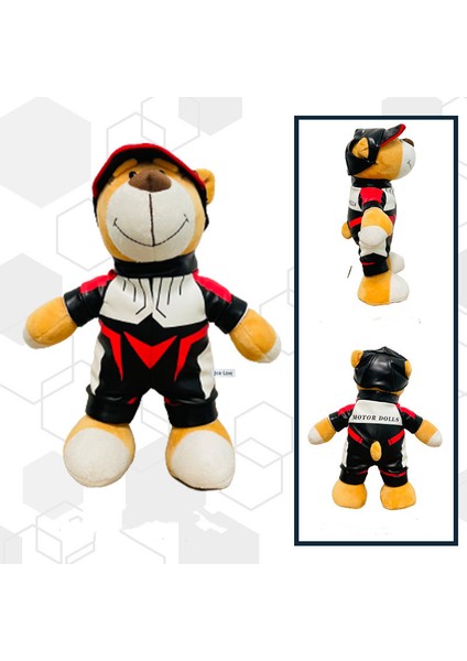 Jea.love Bebek Ayı Motosiklet Oyuncak Kolye Dekorasyon Araba Peluş Bebek (Yurt Dışından)
