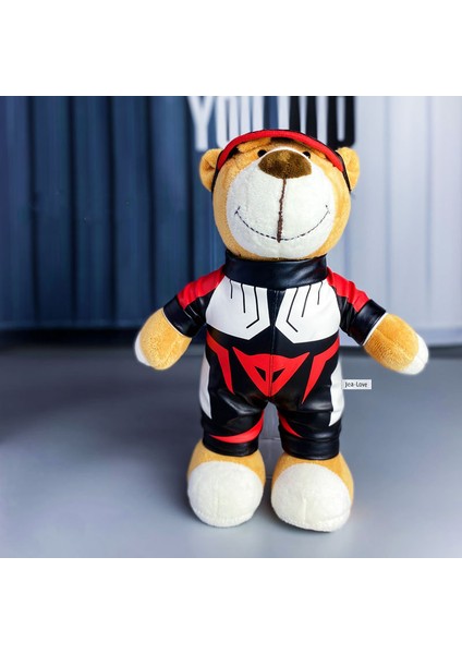 Jea.love Bebek Ayı Motosiklet Oyuncak Kolye Dekorasyon Araba Peluş Bebek (Yurt Dışından)