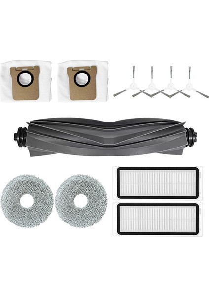Ana Fırça+Yan Fırça+Filtre+Mop Bezi+Toz Torbası Dreame X20 PRO/X20 Pro PLUS/L20 POR/L20 Ultra Robot Elektrikli Süpürge Temizlik Kiti Için Uygundur (Yurt Dışından)