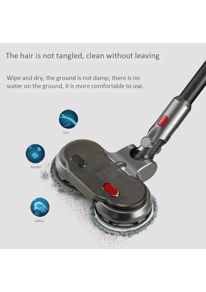 Dyson V7 V8 V10 V11 V15 Elektrikli Süpürge Elektrikli Islak ve Kuru Su Deposu Paspas Kafası + Paçavra Aksesuarları Getirin (Yurt Dışından)