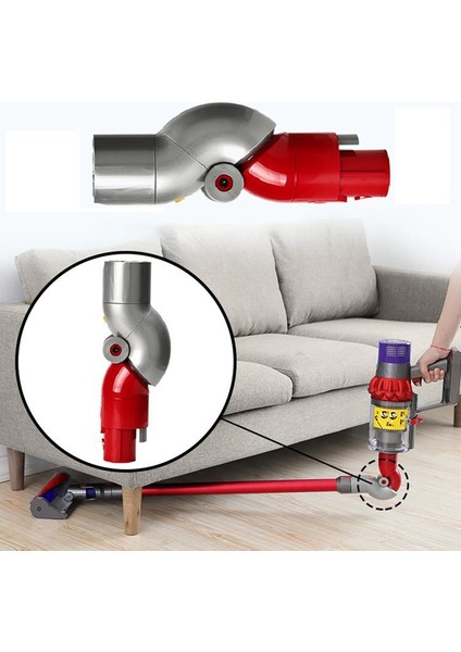 970790-01 Dyson V7 V8 V10 V11 V15 Quick Release Elektrikli Süpürge Için Alt Adaptör Bükme Aksesuarları Temizleme Aracı (Yurt Dışından)