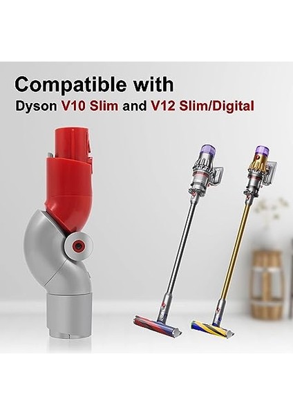Dyson V12 Digital*slim/ V10 Slim / Quick Elektrikli Süpürge Sürümü Için Alt Adaptör Düşük Erişimli Temizleme Aracı Bükme Aksesuarları (Yurt Dışından)