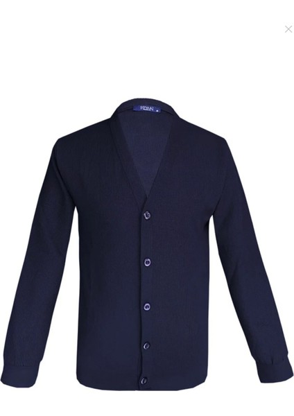 Rahat Kalıp Waffle Desenli Düğmeli Triko Hırka