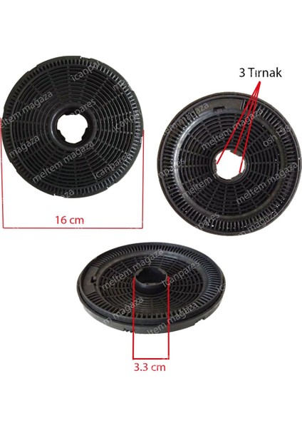 Bosch Uyumlu 12026343, DWK66AJ20T, DWK66AJ60T Davlumbaz Aspiratör Karbon Filtresi fiyatları