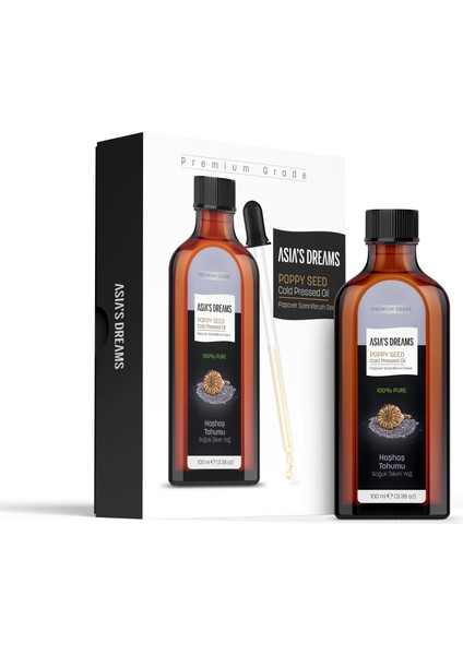 Haşhaş Tohumu Soğuk Sıkım Yağ 100 ml