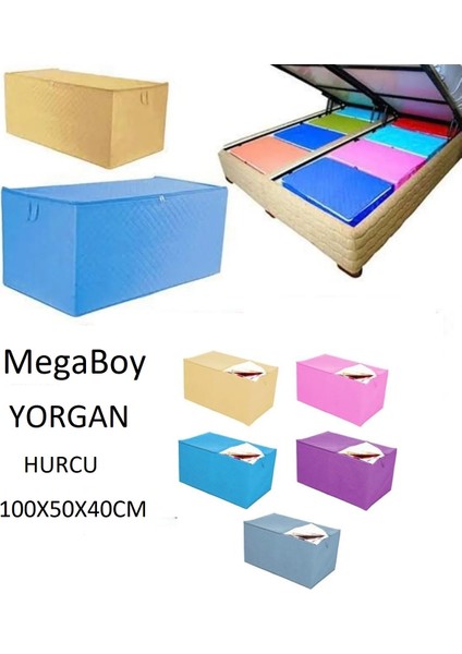 1 Adet Mega Yorgan Hurcu 100 x 50 x 40 cm  Büyük Boy Hurç Eşya Taşıma