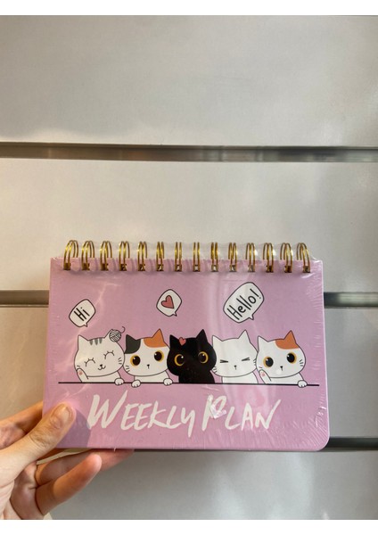 Kawaii Cats Spiralli Orta Boy Planlayıcı Defter