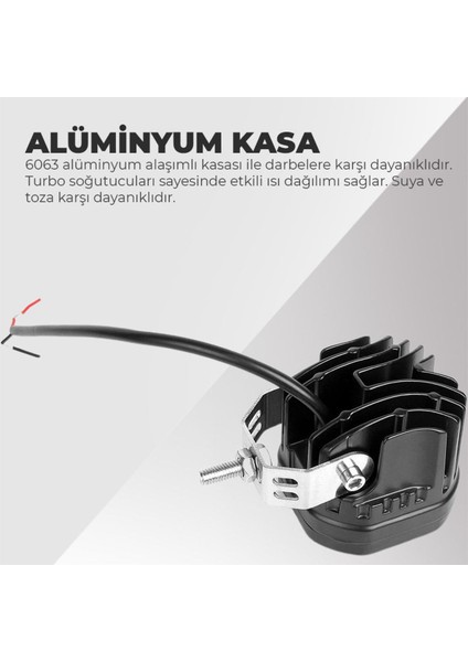 40W Baja Style 8 cm Ultra Parlak LED Projektor Off Road (Turuncu ve Sarı Seçenekleri Ile)