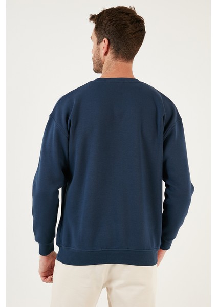 Regular Fit Bisiklet Yaka Pamuklu Içi Tüylü Yumuşak Şardonlu Sweat Erkek Sweat 5905255