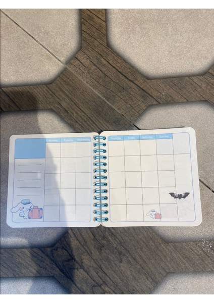 Cinnamoroll Spiralli Mavi Planlayıcı Defter