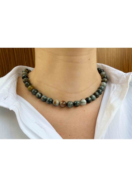 Sertifikalı Kan Taşı Doğaltaş Kolye 10 mm