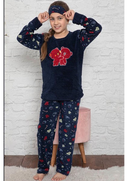 Çocuk Desenli Kışlık Polar Pijama Takımı 4C-0495