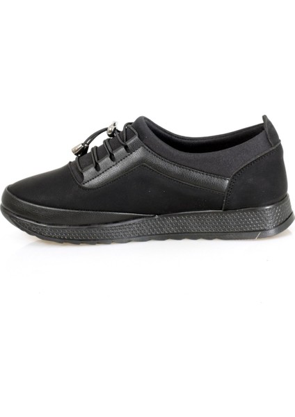Siyah Full Lastik Bağcıklı Kadın Ayakkabı fırsatları