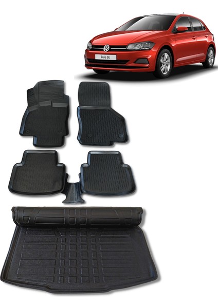 Volkswagen Polo Paspas Bagaj Havuzu Set 2017 2021 Arası 3D Wöller Ultraflex Set