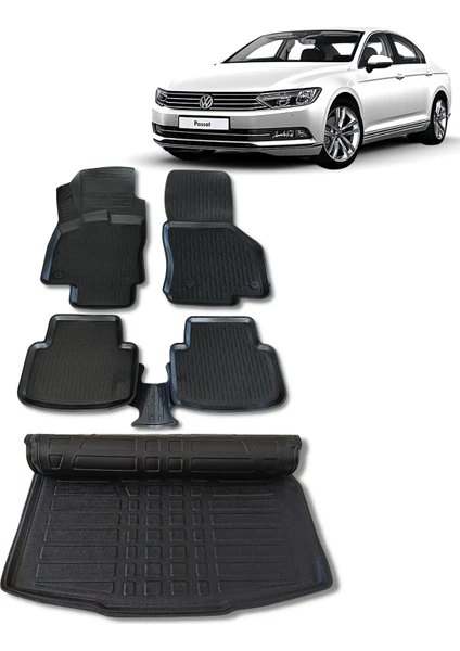 Vw Passat B8 Paspas Bagaj Havuzu Set 2015 2021 Arası 3D Wöller Ultraflex Set