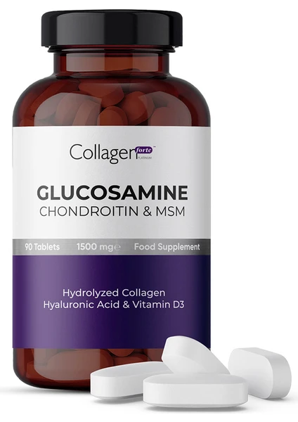 Collagen Forte Platinum Glucosamine Chondroitin Msm Collagen Tip 1,2,3 - 90 Tablet