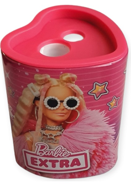 Barbie Extra Çift Bıçaklı Atık Hazneli Lisanslı Metal Kalemtraş
